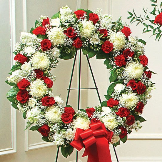 Red Radiance Open Wreath