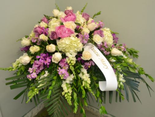 standing spray sympathy funeral delivery flowers